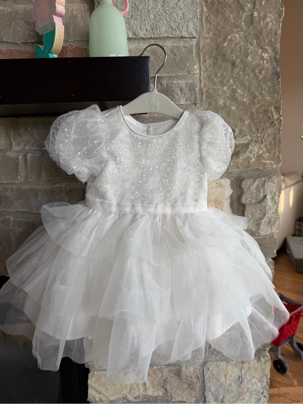 Biscotti Pink and White Girls Dress Label Detail